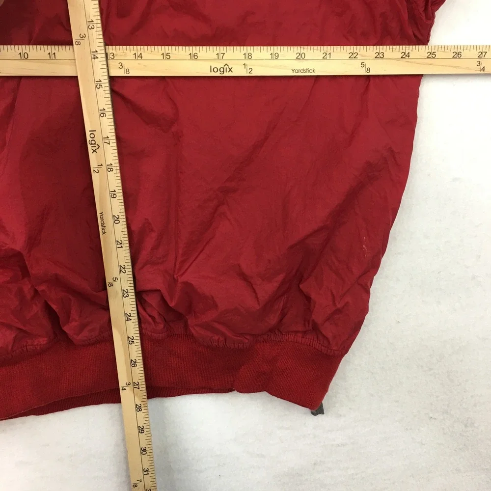 VINTAGE Adidas Pullover Track Jacket Red‎ Black Logo Mens Size L Streetwear